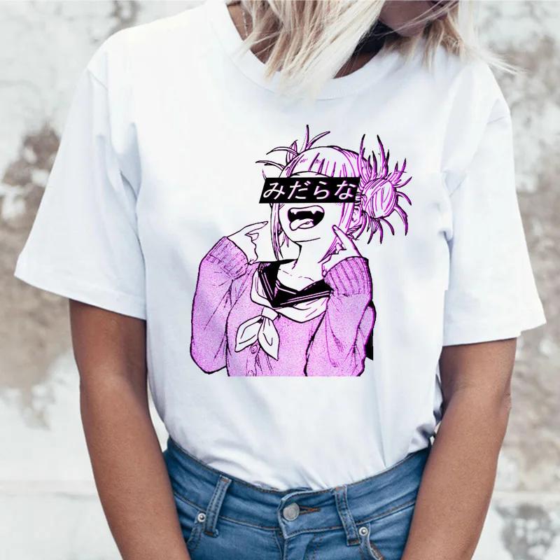 Футболка Himiko, мультяшная футболка Toga senpai, женская футболка waifu, женская футболка с надписью boku no hero Academy, футболка, футболка, harajuku, 90s - Цвет: 1757