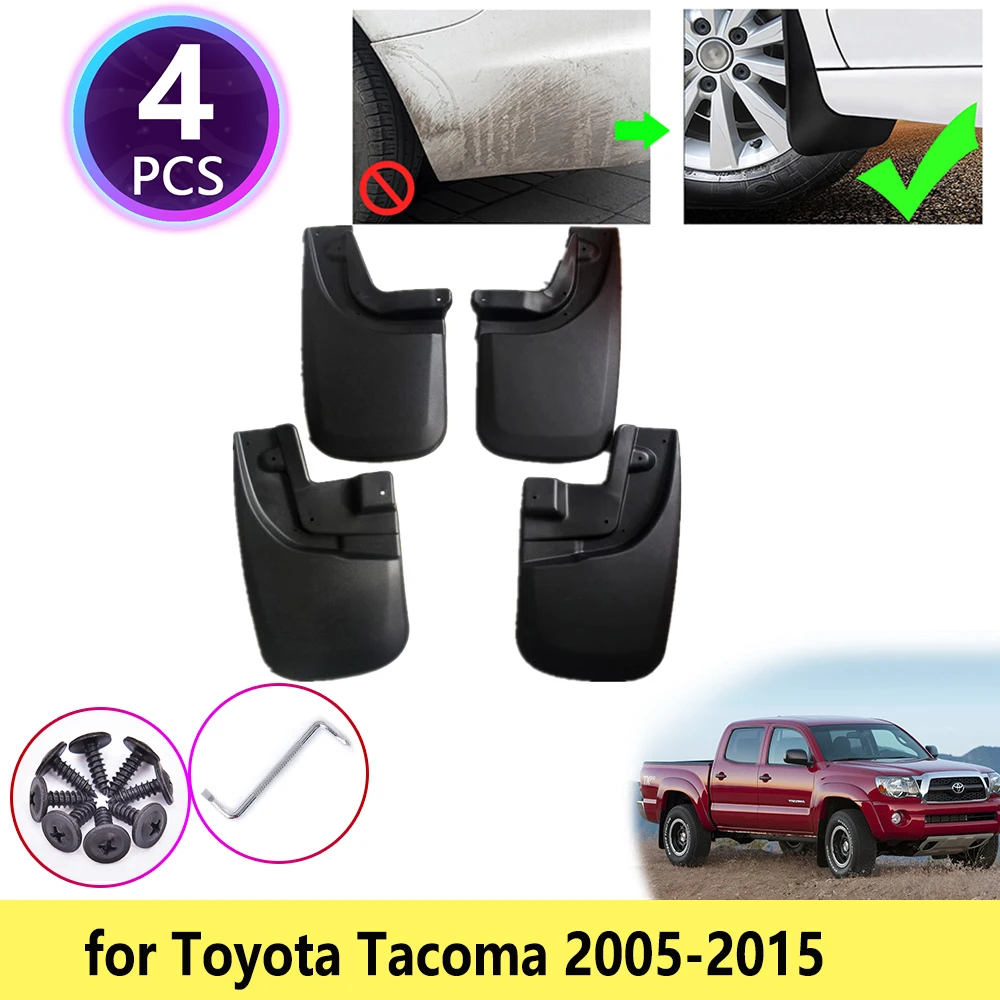 

for Toyota Tacoma 2005~2015 Mudguards Mudflap Fender Mud Flaps Splash Guards Front Rear Wheel Car Set Accessories 2006 2007 2008