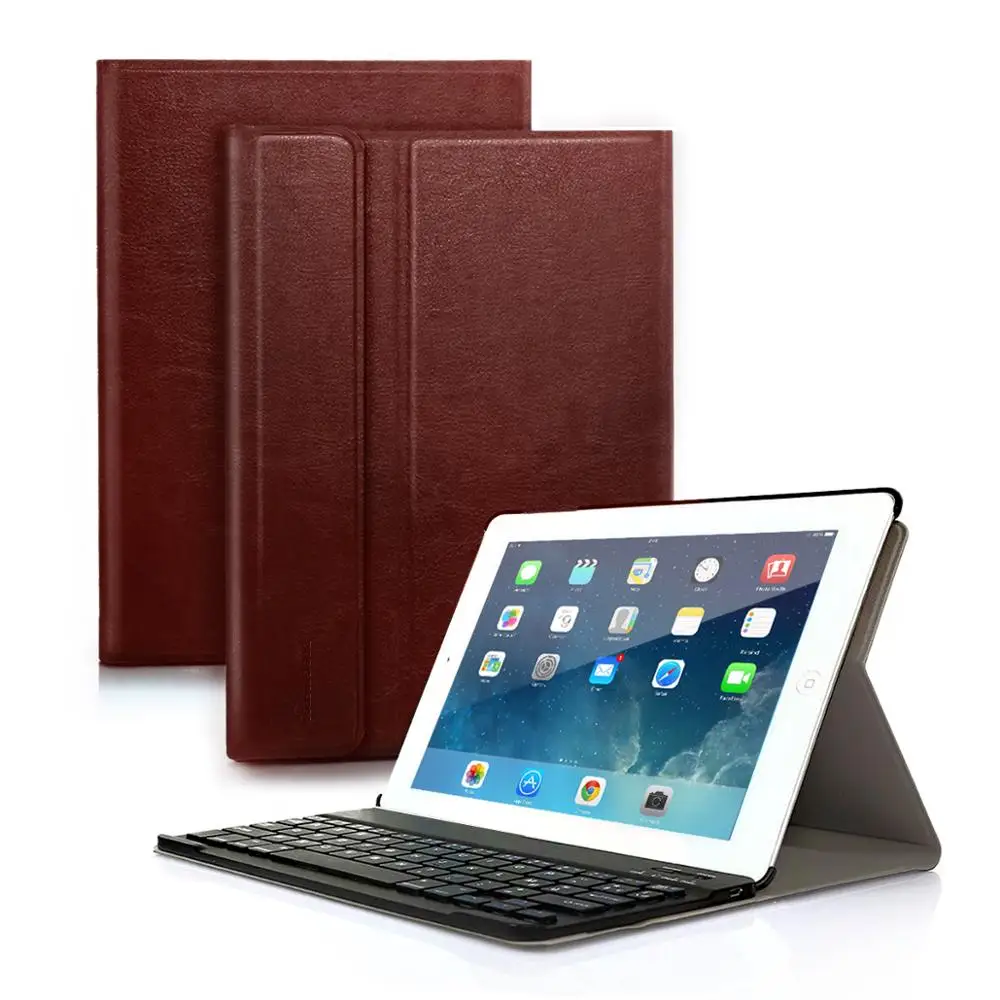 KB120K Для iPad 2/3/4 9,7 Клавиатура Чехол Smart Стенд Крышка магнитно-Съемный Беспроводной Bluetooth клавиатура в DE/FR/ES/IT Язык - Цвет: KB120K