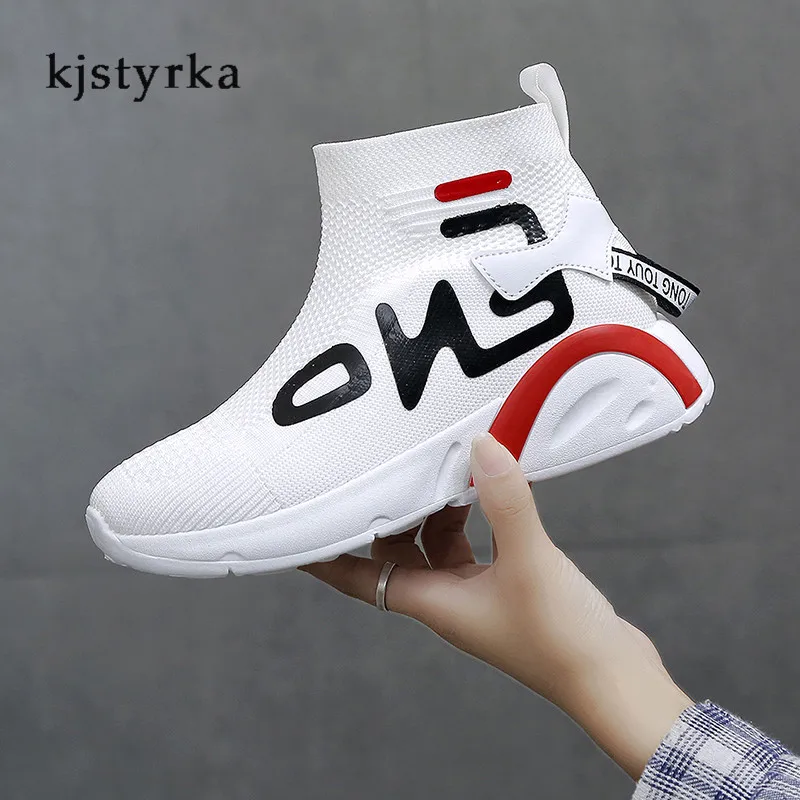 Kjstyrka/ г. стиль, zapatos mujer, брендовые высокие топы из сетчатого материала, женские нескользящие разноцветные корзины