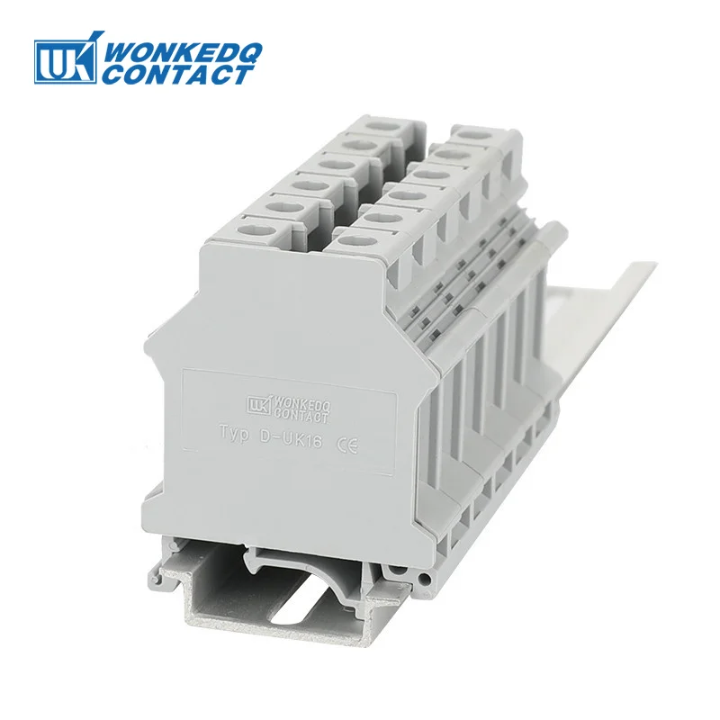 10Pcs D-UK16 End Barrier Plate For UK16 UK Type Terminals Wire Connector Din Rail Terminal Block Accessories D-UK 16 End Cover