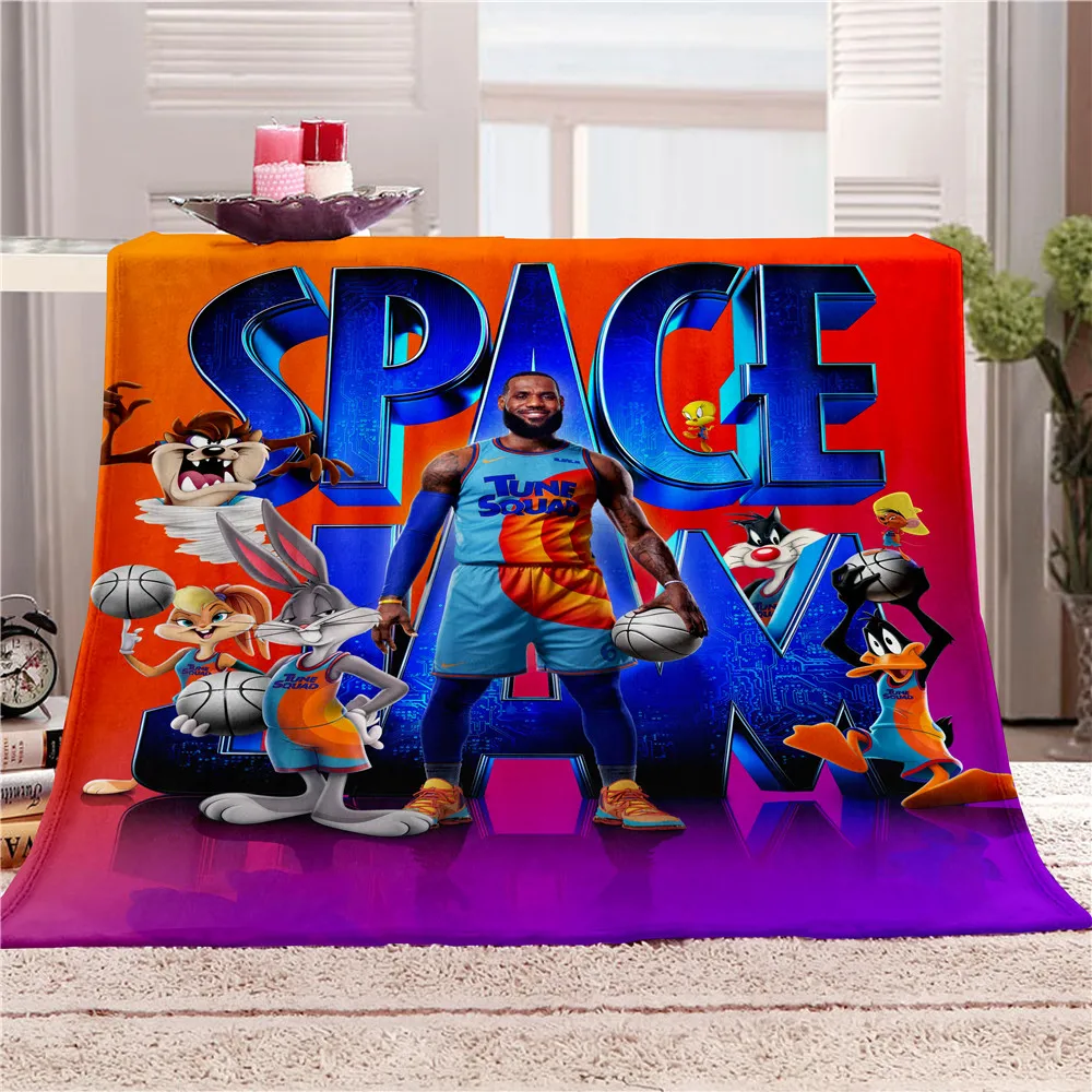 Фланелевое Одеяло с 3D принтом Space Jam A New Legacy шерпа флис теплый подарок для детей и
