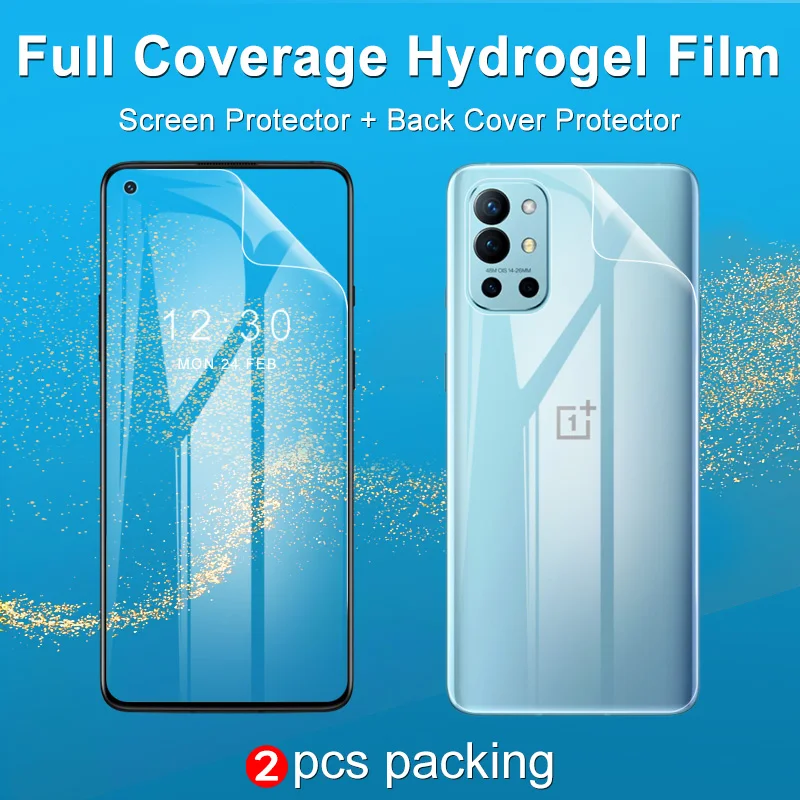 Гидрогелевая пленка imak для Oneplus 9R задняя передняя мягкая прозрачная защитная