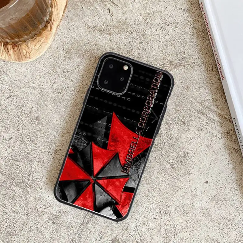 

ZFGHSHYQ Umbrella Sof Tclear Silicone Black Soft Phone Case For Iphone 6 6s 7 8 Plus XR X XS XSmax 11 12 Pro Mini Max