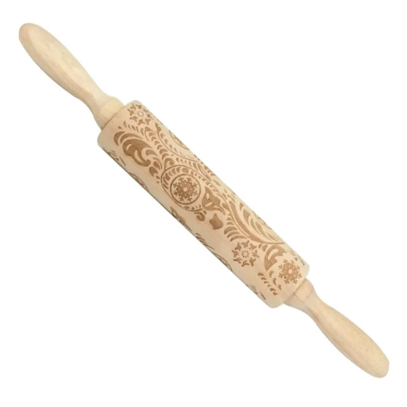 Рождественская Скалка rouleau a patisserie walek do ciasta patisserie outils аксессуары douille patisserie Xmas - Цвет: AS1149A3
