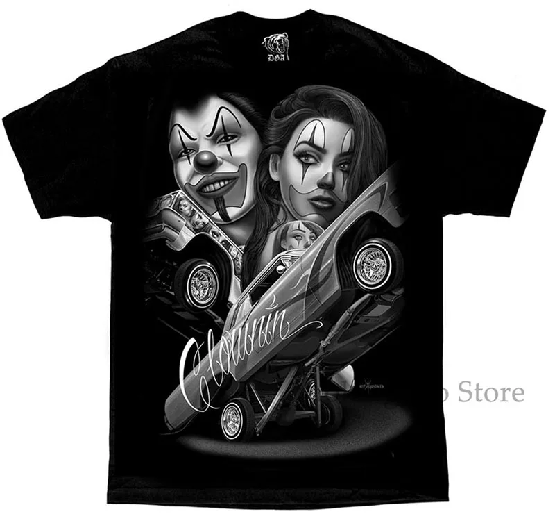 Прямая Clowning Payasa Lowrider Chola David Gonzales DGA Homies художественная Футболка хлопок мужская футболка Женские топы