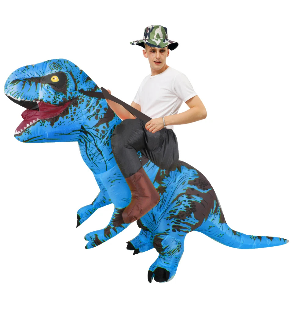 Взрослый ездить на T-REX надувной динозавр костюмы вечерние косплей костюм платье