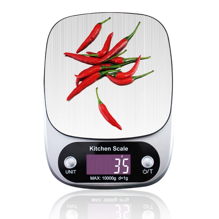 Электронные кухонные весы цифровые из нержавеющей стали с ЖК дисплеем и