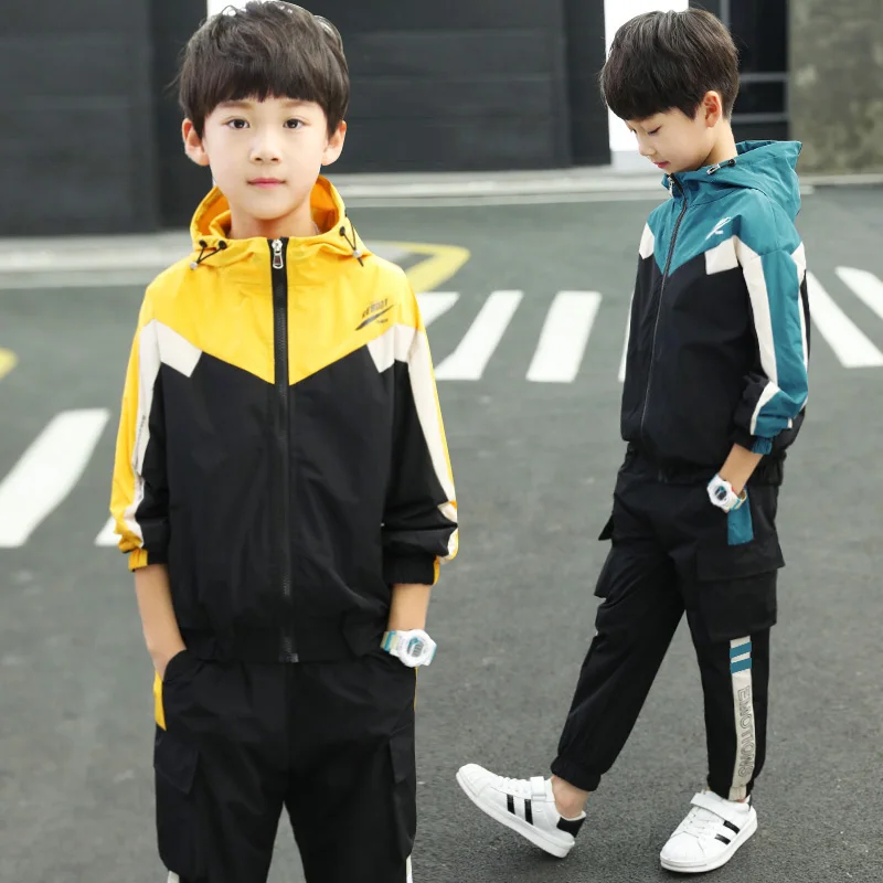 Boys Sportswear Spring Autumn Casual Toddler Teens Clothes Long Sleeve Coat Pant Children Clothing Set Kids Tracksuits |