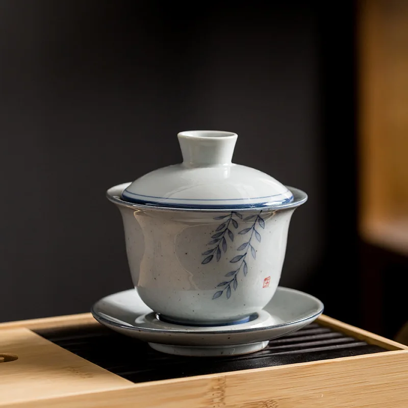 Ретро Керамическая чайная чашка большого размера керамический подглазурный