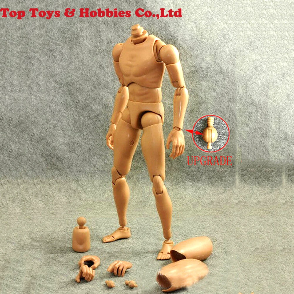 

Hot sell 1/6 Scale B002 Man Male light Skin wide shoulder joint Body For 12" Hot Toys Custom Doll Head Sculpt Figures