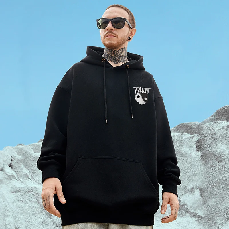 

Толстовка мужская с капюшоном и принтом медведя, в стиле Харадзюку