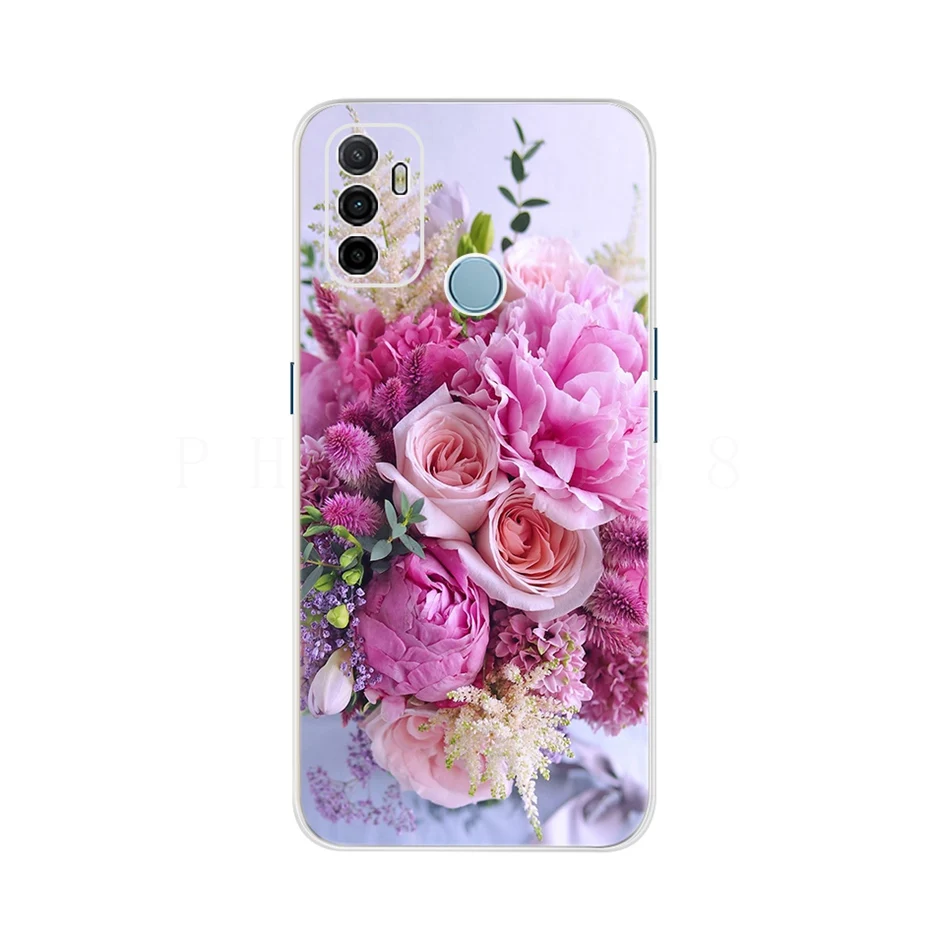 For Oppo A53 Case Cute Cat Painted Cover For Oppo A53 Phone Cases CPH2127 OppoA53 Full Coque Bumper 6.5'' Oppo A 53 Phone Fundas oppo cover