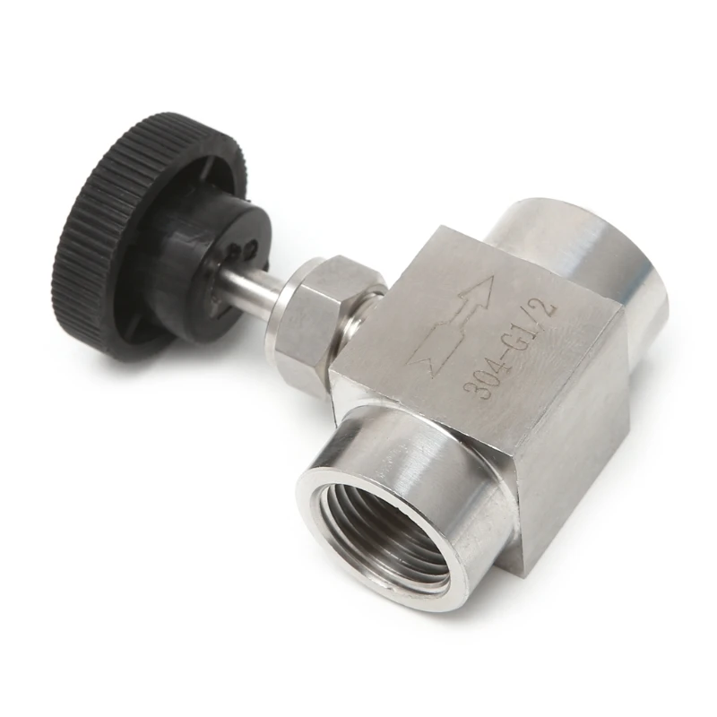 

1/2" Needle Valve Female Thread 304 Stainless Steel Flow Control Shut Off 915 PSI