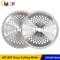 1pc 10 inch 40t60t alloy brush cutter saw blade lawn mower grass trimmer blade garden tool replacement 255x25 4mm cutting disc