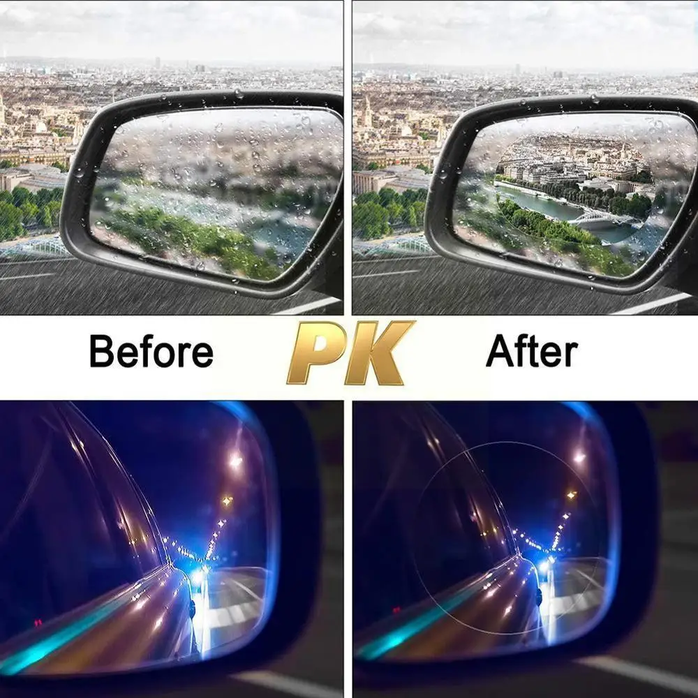 

Car Rearview Mirror Protective Anti Fog Car Mirror Film 12pcs/set Clear Dropshipping Film Car Waterproof Window Sticker M8Q4