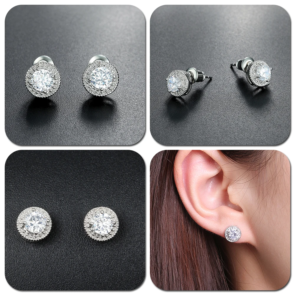 Женские серьги-гвоздики в форме груши с цирконом | Украшения и аксессуары