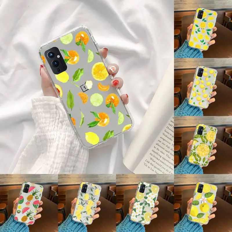 

lemon Phone Case Transparent For OnePlus 9 8 7 7t 8t Oppo find X3 X2 reno5 Vivo X60 X50 Pro MeiZu 17 16XS