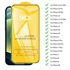 Защитное стекло 9D для iPhone 12 13 11 Pro Max Mini X XR XS 7 8 6 S Plus