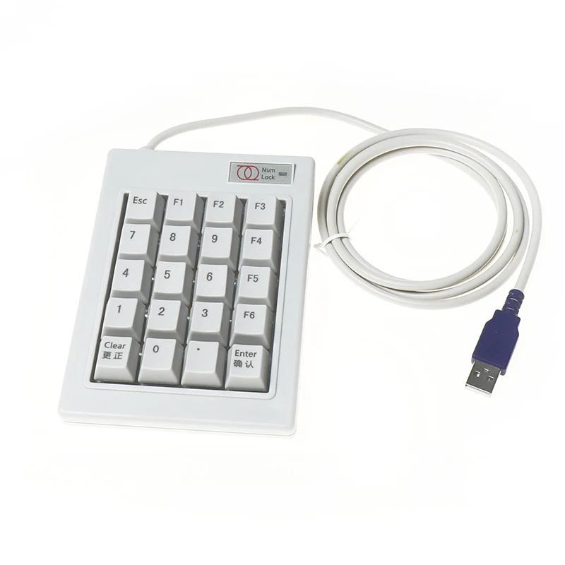 20 клавиш PS/2 USB ESC клавиатура Проводная Механическая пароль финансы номер цифровая