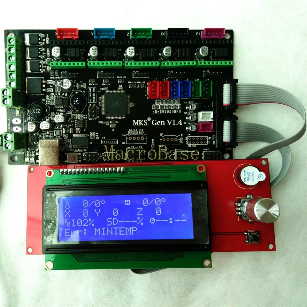 Набор 3d принтеров MKS GEN V1.4 материнская плата + LCD2004 панель DIY beginer kit ramps1.4 mega2560 Kossel Ramps