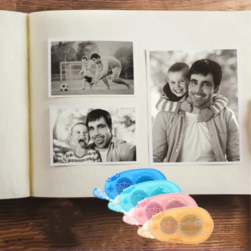 

2 Pcs/lot Tape Glue Dot Liner, Adhesive Dots Dispenser Permanent Refillable Japanese Stationary Cat Office Supplies