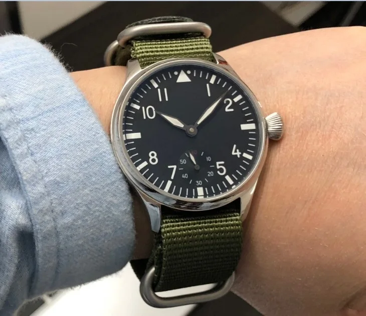 Мужские механические часы GEERVO наручные с черным циферблатом 44 мм 17