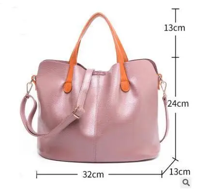 pink Сумки для женщин Новая женская кожаная сумка Топ-сумочка сумки модные женские сумки через плечо Bolsa Feminina Tote - Цвет: pink