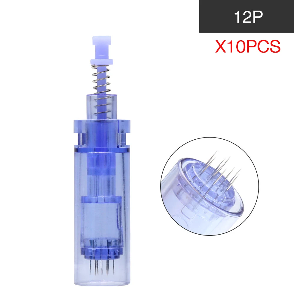12 Pins Dr. pen Ultima A1-C иглы наконечники картриджи 12 Pin иглы Электрический Микро прокатки Дерма система терапия профессиональная ручка - Цвет: 12 Pins