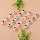 10 шт., силиконовые бусины в форме коров