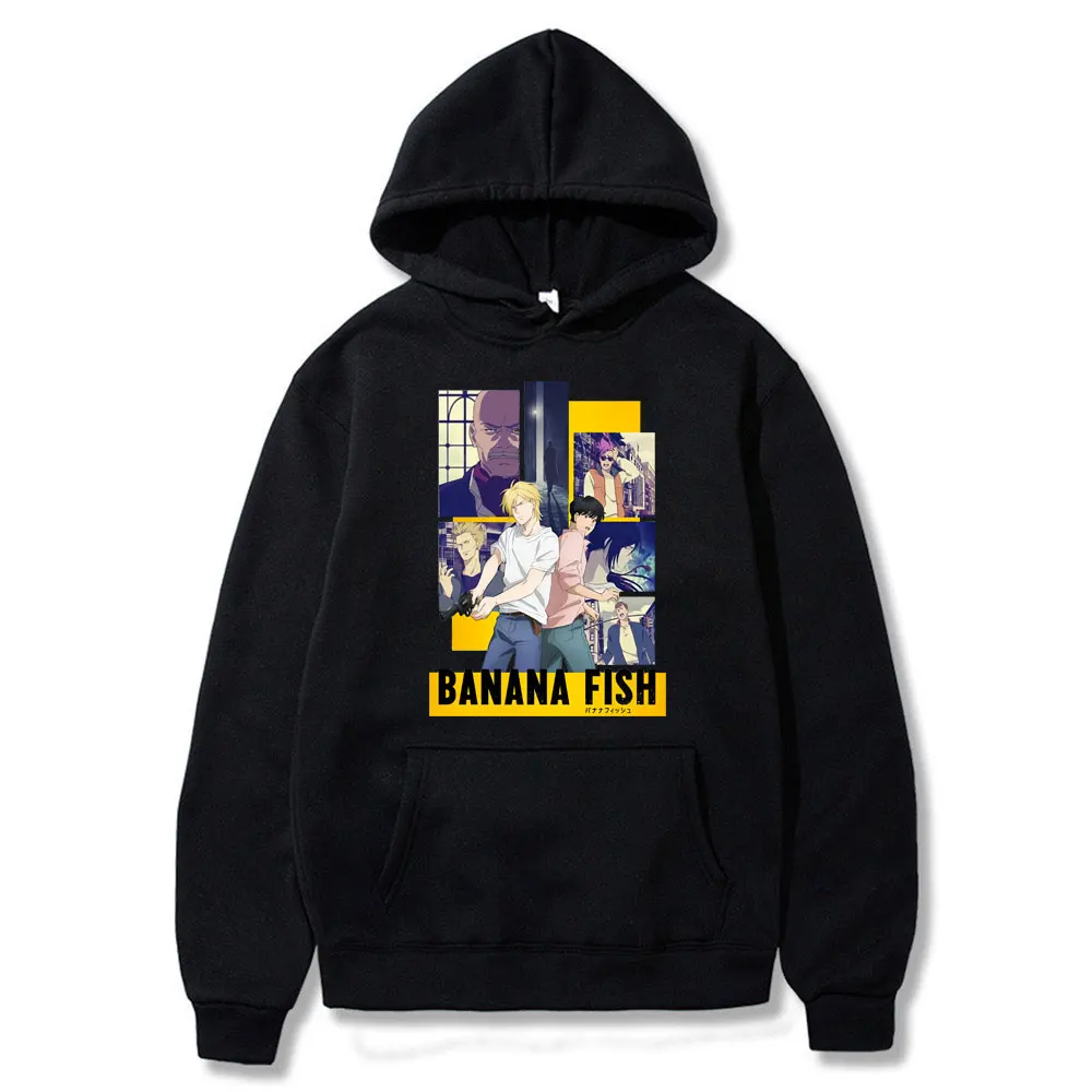 

Banana Fish Anime Hoodie Men/Women Popular Fashion Casual Banana Fish Hoodies Sweatshirt Pullover Streetwear Clothes Men