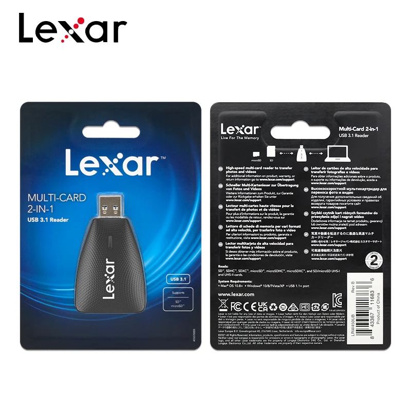 SD Card Reader 100% Original Lexar USB 3.1 Memory 2 In 1 UHS-I UHS-II High Speed For Micro | Компьютеры и офис
