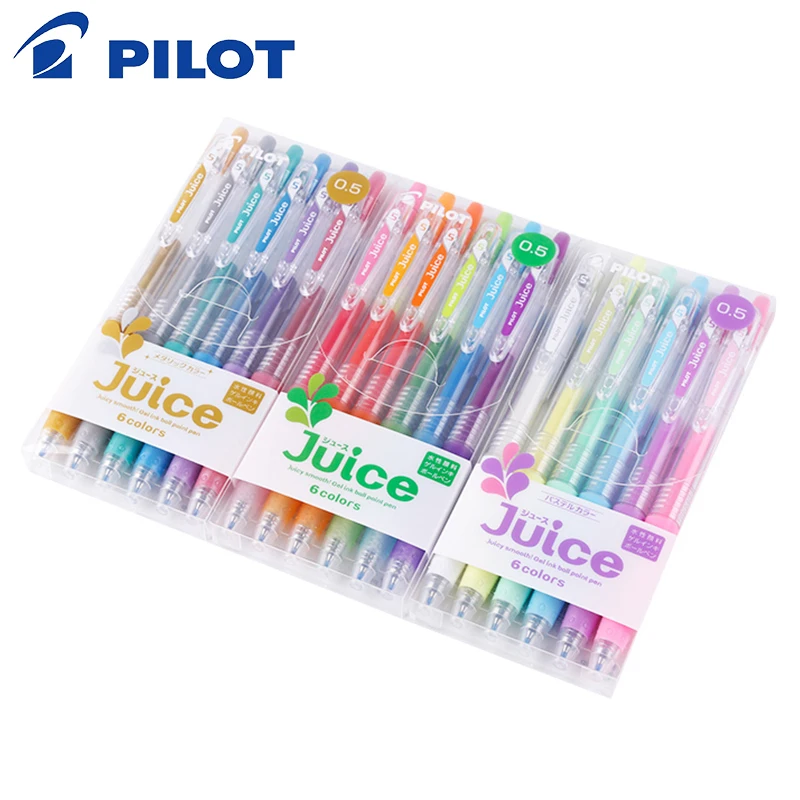 Япония ручка PILOT Juice 1 комплект 6/12 Цветов роликовая шариковая с гелевыми чернилами