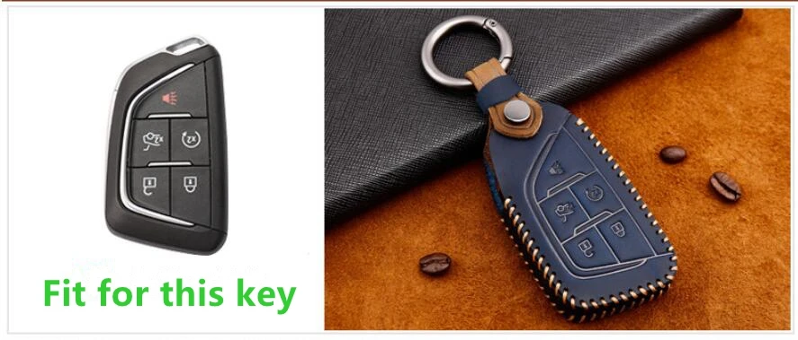 Чехол для ключей ручной работы из натуральной кожи Cadillac CT5 2020 | Автомобили и