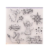 1pc angel white dove transparent clear silicone stamp seal diy scrapbook rubber stamping coloring embossing diary decor reusable