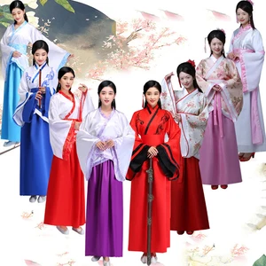 Женский костюм в китайском стиле Hanfu, винтажный наряд в стиле династии Тан, для вечерние и танцев