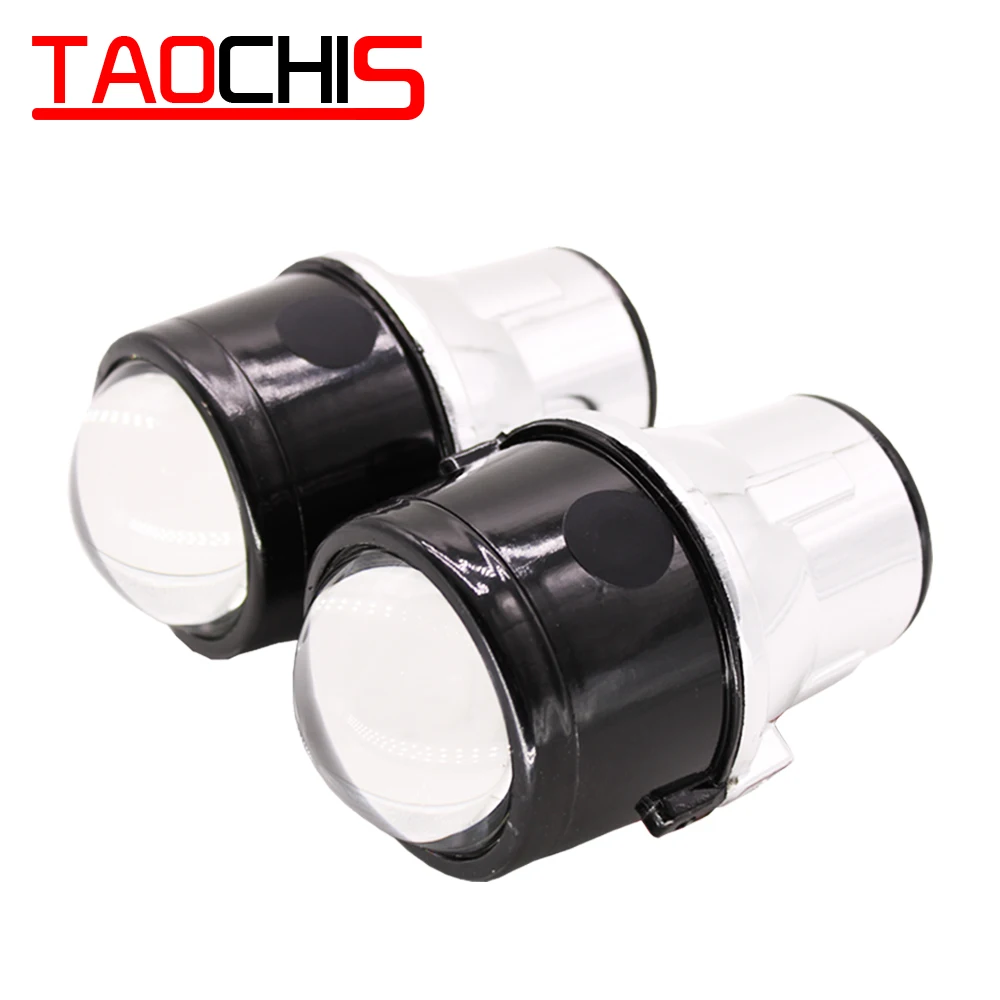 TAOCHIS M6 2.5 Inch Bi-Xenon HID Auto Car-Styling Fog Light Projector Lens Hi/Lo Universal Fog Lamp Car Retrofit H11 Bulbs