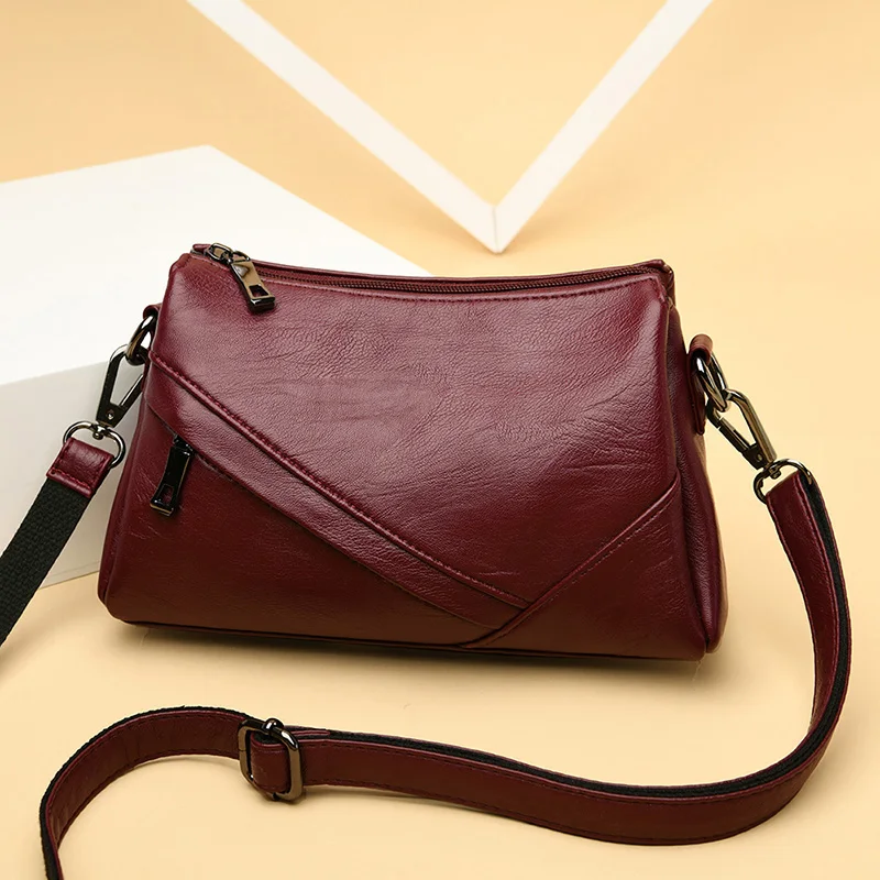 new luxury handbag ladies famous brand pu leather ladies shoulder pack 2021 hot sale oil leather large capacity messenger bag free global shipping