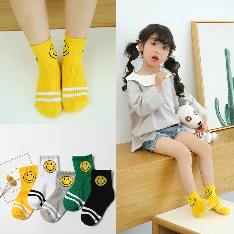 5 пар Детские хлопковые носки с мультяшным принтом|Носки| |