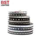 Умная Светодиодная лента WS2812B WS2812, 5 в постоянного тока, 5050 RGB, адресный свет ленты, 3060144 пикс.м, чернаябелая печатная плата IP306567