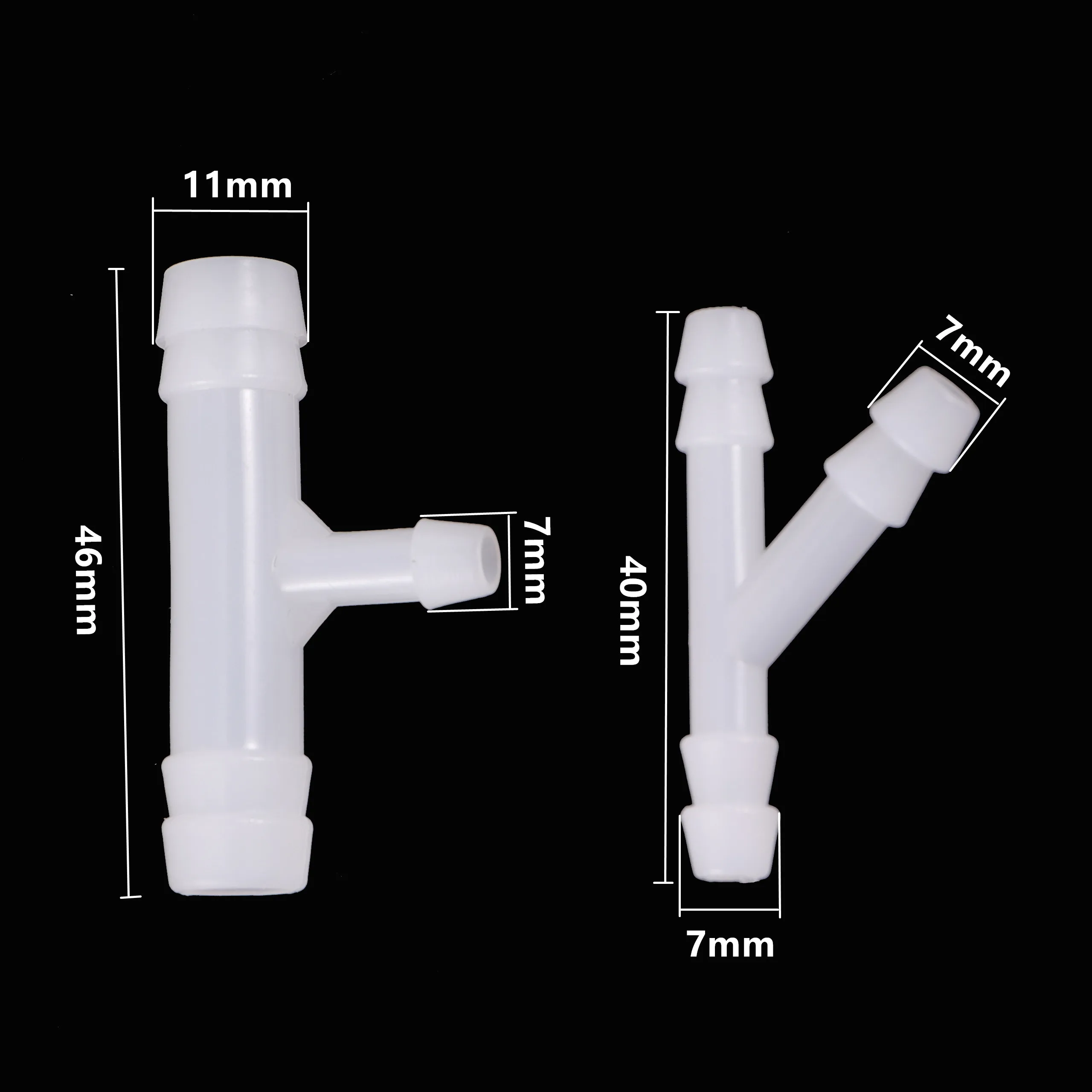 10Pcs 4/7mm Hose 8/11mm Barb Water Connector Tee Y Coupling Garden Drip Irrigation Pipe Connection Fitting Splitter - купить по