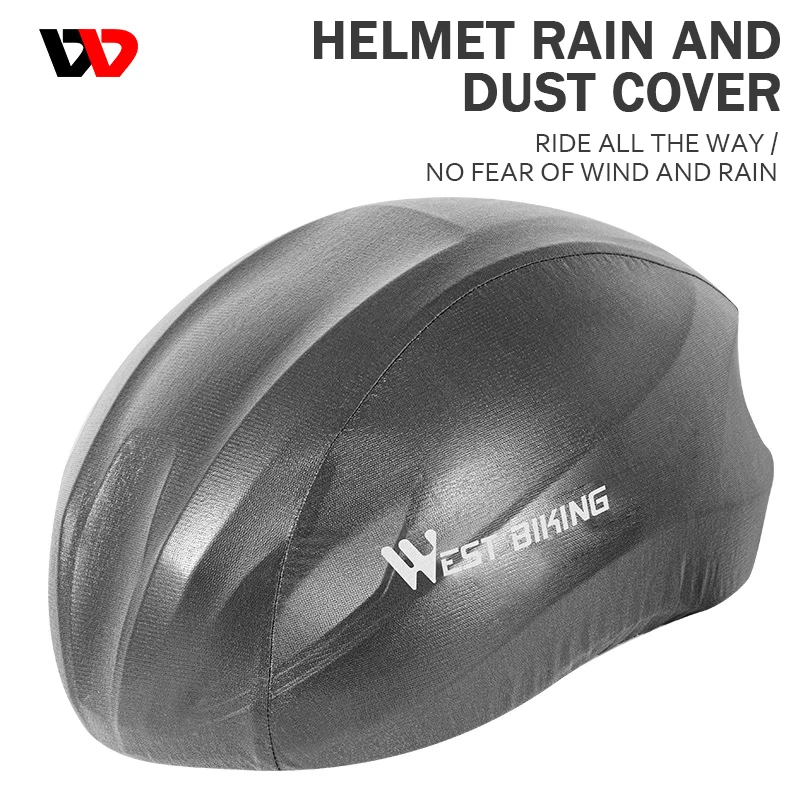 

WEST BIKING Portable Bike Helmet Cover Waterproof Dustproof Rain Reflective Cover for Bike Helmet Ultralight Bicycle Accessories