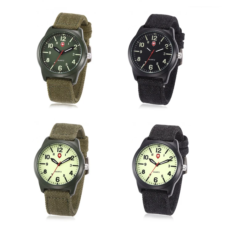 2019 Модные Военные часы с нейлоновым ремешком мужские водонепроницаемые