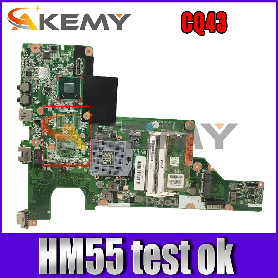 

Материнская плата 646175-001 646175-501 для ноутбука HP Pavillion CQ43 Материнская плата для ноутбука 01015NH00-388-G HM55