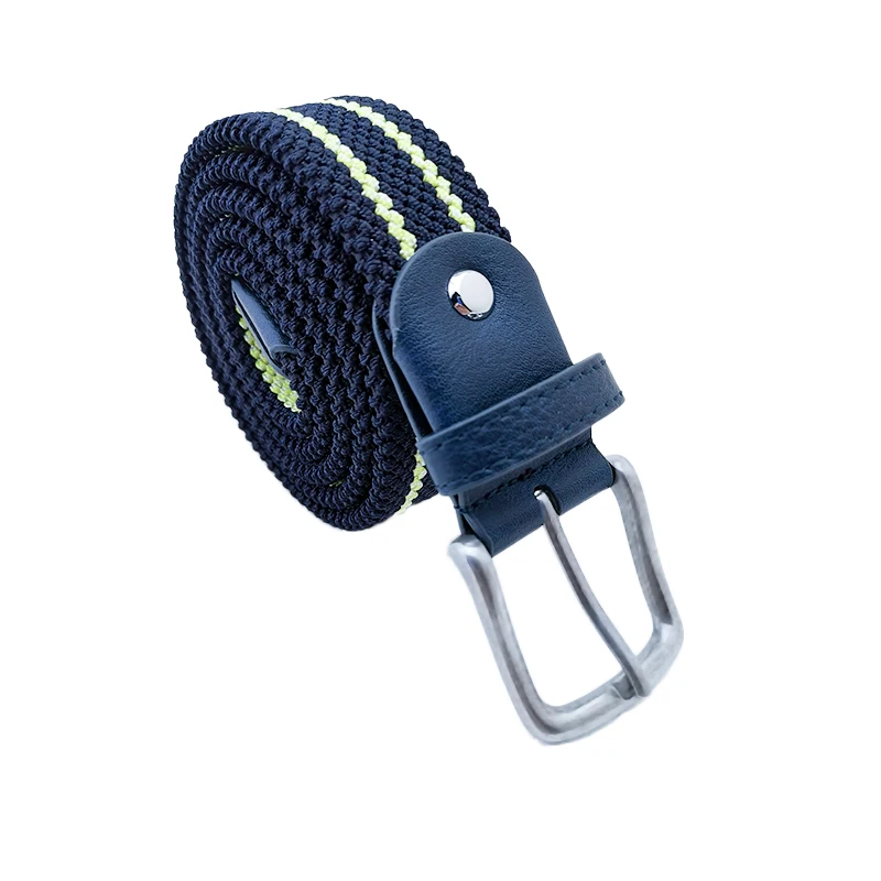 Эластичный Плетеный мужской ремень для гольфа вязаный кожаный мужская Пряжка