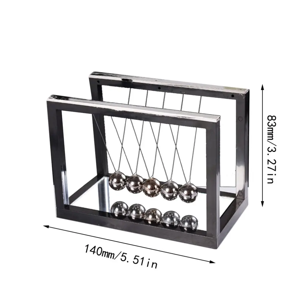 School Children Swing Pendulum Plastic Early Development Educational Desk Toy Newtons Cradle Steel Balance Physics Ball | Дом и сад