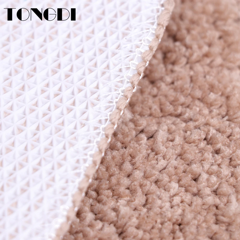 Коврики TONGDI для ванной комнаты мягкие впитывающие волоконные замшевые