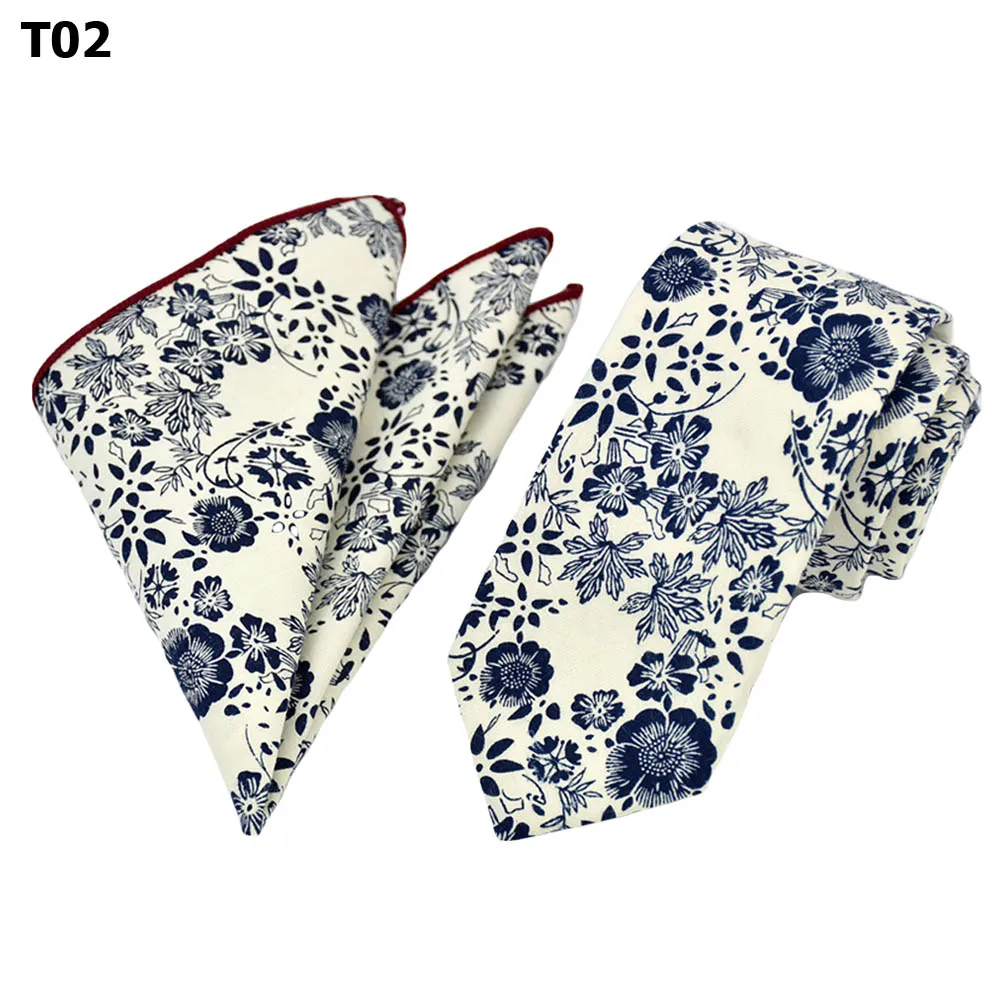Мужской цветочный узор галстуки шеи галстук платок Карманный квадратный набор |