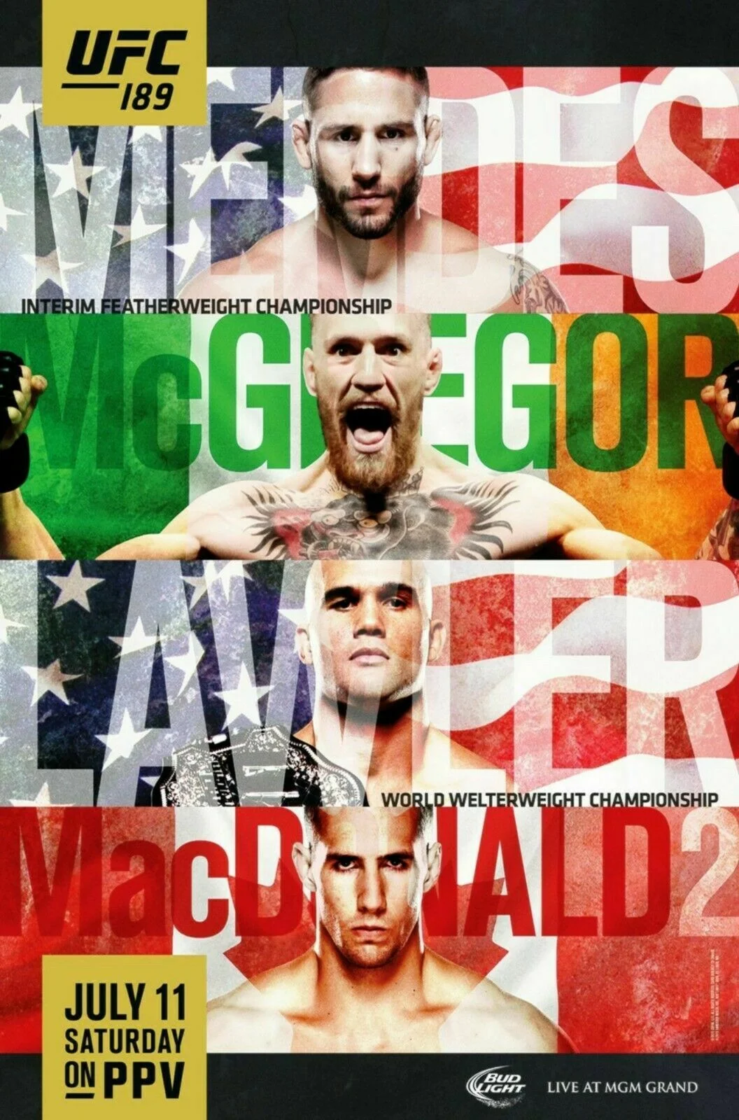 189 McGregor vs Mendes художественная пленка печать Шелковый постер домашний декор стен