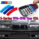 3 шт., передняя решетка радиатора для автомобиля BMW 3 серии E36 2 двери 4 двери 1990-1995 1996 1997 1998 аксессуары